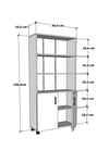 3G Design Modular Three Shelves Two Door Office Cabinet Document and File Cabinet