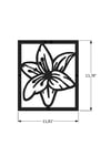 Dekoratif Metal Çiçek Tablo Ebegümeci (Malva sylvestris)25x51,5 cm