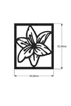 Dekoratif Metal Çiçek Tablo Ebegümeci (Malva sylvestris)25x51,5 cm