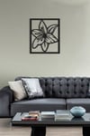 Dekoratif Metal Çiçek Tablo Ebegümeci (Malva sylvestris)25x51,5 cm