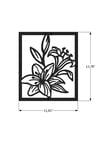 Dekoratif Metal Çiçek Tablo Ebegümeci (Malva sylvestris) 30x34 cm
