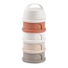 4 Katmanlı Süt Tozu Kutusu ve Atıştırmalık Kabı (Cotton white/Terracotta)