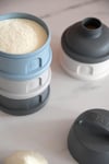 4 Katmanlı süt tozu kutusu ve atıştırmalık kabı (Mineral Grey/ Blue)