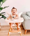 Evolu 2 Mama Sandalyesi, Naturel / Beyaz + Beyaz Tepsi + Silikon Mat