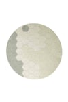 Halı, Round Honeycomb Blue Sage