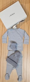 Kutulu Yenidoğan Premium  Set / Gri