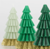 Meri Meri - Green Tree Candles - Yeşil Ağaç Mumlar (3'lü)