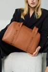 Mommy  Club Bag, Vegan Deri Kahve