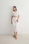 E27-6182-02MarkasızETEKKadın Garni Terrycotton Detaylı Dantelli Etek BEYAZ