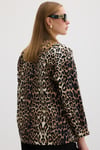 M28-5785-506MarkasızMONTKadın Leopar Desenli Yaka Garnili Mont LEOPAR DESENLİ