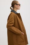 M28-5798-38MarkasızMONTKadın Yaka Garni Detaylı Çıt Çıtlı Mont CAMEL