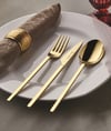 Carre 42 Parça Titanyum Gold  Çatal Kaşık Bıçak Seti