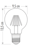 CATA CT 4354 6W G95 Glop Led Ampül 6000K Beyaz Işık E27 DuyCATA CT 4354 6W G95 Glop Led Ampül 6000K Beyaz IşıkLed AmpullerCATACT-4354B-20597