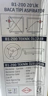 NİSALUCE 20'lik Saç Gövde Baca Aspiratörü 40WAspiratör & FanlarNİSALUCENİSALUCE-20 Baca-27944