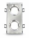 NOAS YL65 2630 Zeus Led Çerçeveli 4000K Kristal 2 Lİ Kare Cam Spot GU10 DuyDekoratif Cam SpotlarNOASYL65-2630-32036