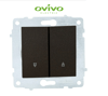 Ovivo Metalik Siyah Jaluzi Anahtarı Tekli Çerçevesiz Grano Ovivo Grano Metalik Siyah Jaluzi Anahtarı Tekli Çerçevesiz Anahtar PrizlerOVİVO600-000217-216-27264