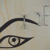 10mm Gri Çelik Kaş Piercing
