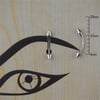 10mm Gri Spayk Çelik Kaş Piercing