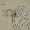 10mm Renkli Çelik Halka Piercing