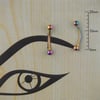 10mm Renkli Çelik Kaş Piercing