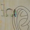12mm Renkli Çelik Halka Piercing