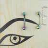 12mm Renkli Çelik Kaş Piercing