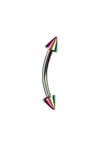 12mm Renkli Spayk Çelik Kaş Piercing