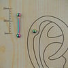 14mm Gökkuşağı Kıkırdak Piercing
