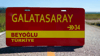 3D Kabartma Baskılı Galatasaray 34 Plaka Duvar Posteri 