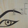 6mm Gri Çelik Kaş Piercing