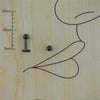 6mm Siyah Çelik Düz Piercing