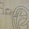 8mm Gri Çelik Halka Piercing