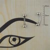 8mm Gri Çelik Kaş Piercing