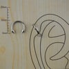 8mm Gri Spayk Çelik Halka Piercing