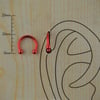 8mm Kırmızı Çelik Halka Piercing
