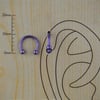 8mm Mor Çelik Halka Piercing