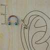 8mm Renkli Çelik Halka Piercing
