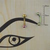 8mm Renkli Çelik Kaş Piercing