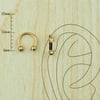 8mm Tek Taşlı Çelik Halka Piercing