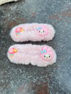 Anime My Melody Pembe Peluş 2'li Çıt Çıt Toka