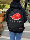 Anime Naruto Akatsuki Piercingli Zincirli Siyah Sırt Çantası