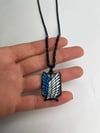 Attack on Titan Siyah Zincir Unisex Kolye