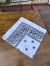 Beyaz Renk Detaylı Ünisex Bandana