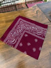 Bordo Renk Detaylı Ünisex Bandana