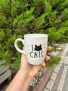 Cats Baskılı Oval Kupa