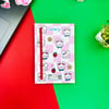 Çilekli Tavşan Tasarımlı Lastikli Defter  - 80 Sayfa