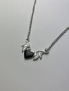 Devil Black Heart Kolye