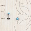 Doğal Taş Turkuaz Çelik Tragus Piercing