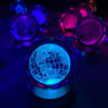 Dünya Kristal Led Işıklı Cam Küre