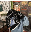 Harajuku Siyah Dinosarus Oversize Unisex Kazak